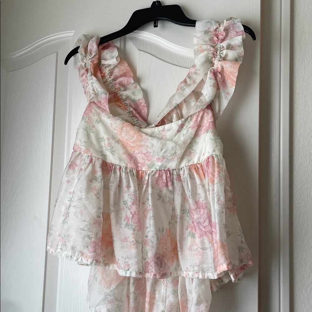 H&M Floral Babydoll Top